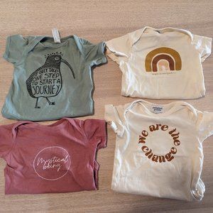 'Graphic Tee' style onsies. 3-6mo